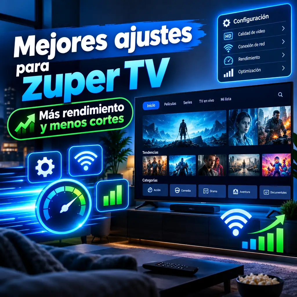 Mejores ajustes para el rendimiento de Zuper TV